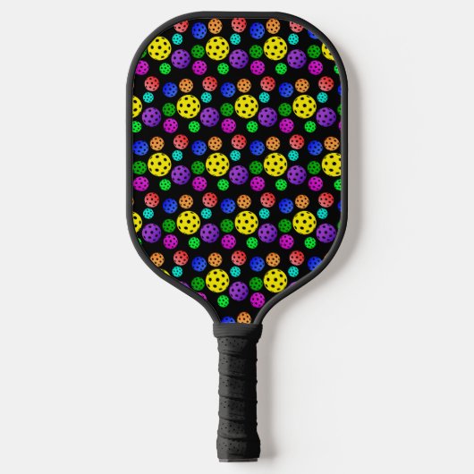 Multicolor Pickleballs Pop Art Pickleball Paddle (Voorkant)