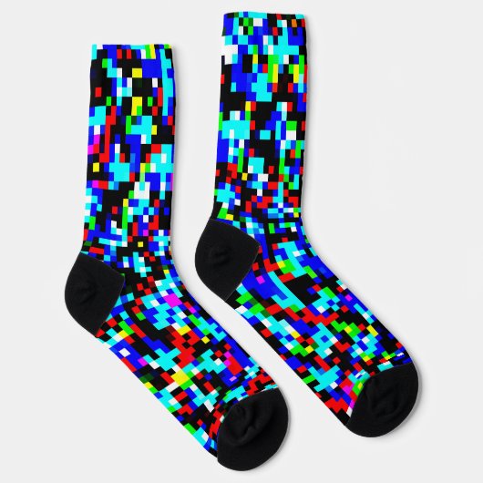 Multicolor Pixel Pattern Sokken (Rechts)