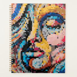 Multicolor pixelkunst creatie planner