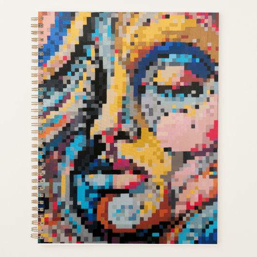 Multicolor pixelkunst creatie planner (Voorkant)