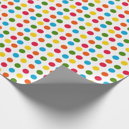 Multicolor Polka Dot Cadeaupapier (Hoek)
