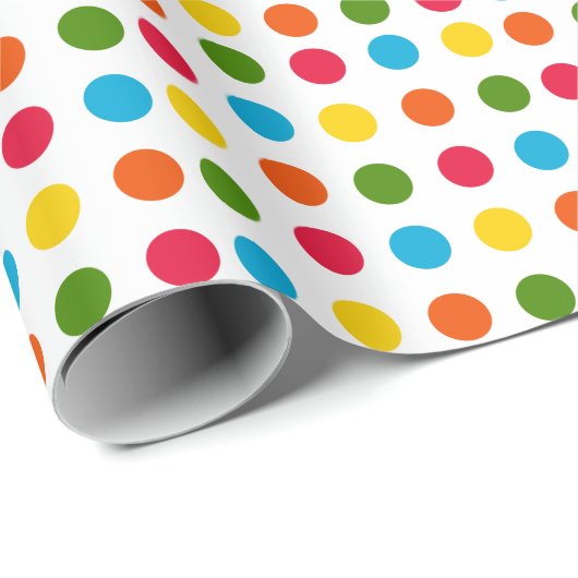 Multicolor Polka Dot Cadeaupapier (Rol Hoek)