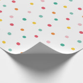Multicolor Polka Dots Cadeaupapier (Hoek)