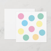 Multicolor Polka Dots Flat Kaart (Voorkant / Achterkant)