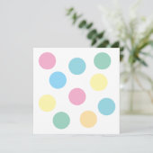 Multicolor Polka Dots Flat Kaart (Staand voorkant)