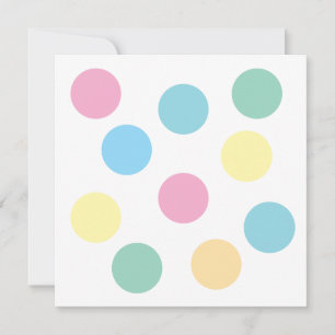 Multicolor Polka Dots Flat Kaart