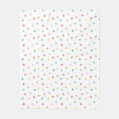 Multicolor Polka Dots Fleece Deken (Voorkant)