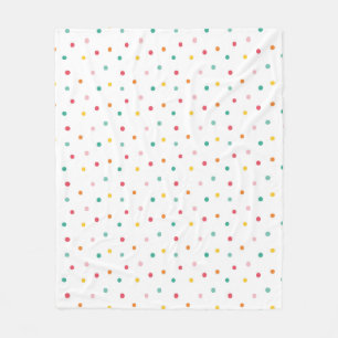 Multicolor Polka Dots Fleece Deken