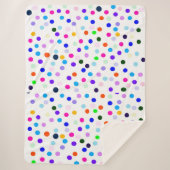 Multicolor Polka Dots Sherpa Deken (Voorkant)