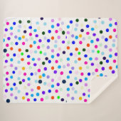 Multicolor Polka Dots Sherpa Deken (Voorkant (horizontaal))