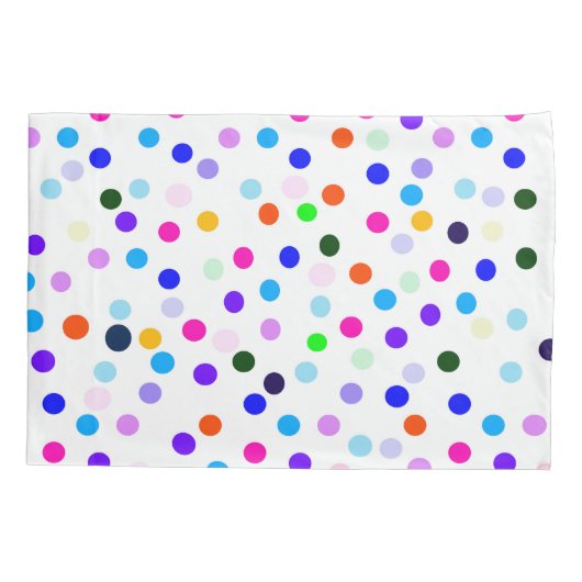 Multicolor Polka Dots Standaard Kussenslopen (Achterkant-Links)