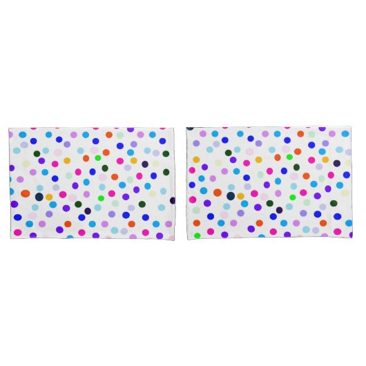 Multicolor Polka Dots Standaard Kussenslopen (Voorkant-Set)