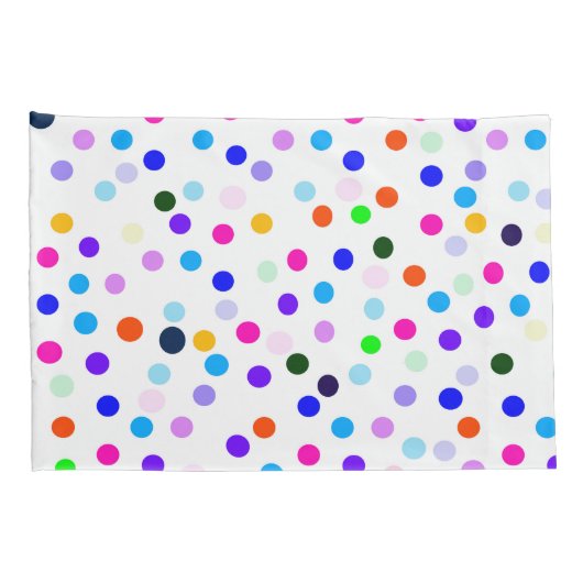 Multicolor Polka Dots Standaard Kussenslopen (Achterkant-Rechts)