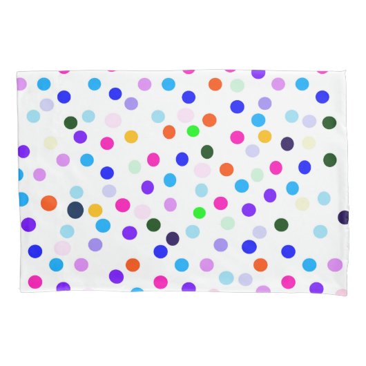 Multicolor Polka Dots Standaard Kussenslopen (Voorkant-Links)