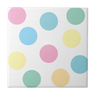 Multicolor Polka Dots Tegeltje