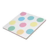 Multicolor Polka Dots Tegeltje (Zijkant)