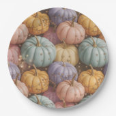 Multicolor Pompoen Patroon Gooi, Papier & Partij Papieren Bordje (Voorkant)