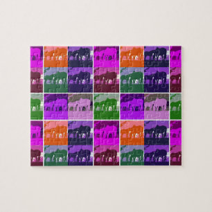Multicolor Pop Art Horses Legpuzzel