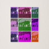 Multicolor Pop Art Horses Legpuzzel (Verticaal)