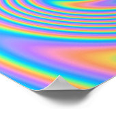Multicolor Psychedelic Twist Swirl Pattern. Poster (Hoek)