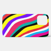 Multicolor Psychedelic Wavy Stripes Case-Mate iPhone Case (Achterkant (horizontaal))