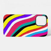 Multicolor Psychedelic Wavy Stripes iPhone Hoesje (Achterkant horizontaal)