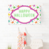 Multicolor Pumpkins Halloween Pattern Spandoek (Insitu)