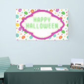 Multicolor Pumpkins Halloween Pattern Spandoek (Beurs)