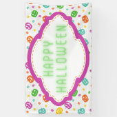 Multicolor Pumpkins Halloween Pattern Spandoek (Verticaal)