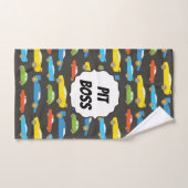 Multicolor Race Cars op zwart, speciaal ontwikkeld Bad Handdoek (Handdoek)