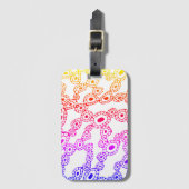 Multicolor Random Abstract Circle Blob Shapes Bagagelabel (Voorkant (verticaal))