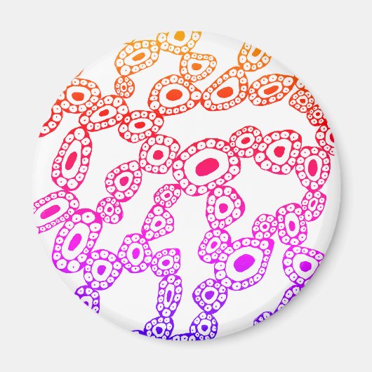 Multicolor Random Abstract Circle Blob Shapes Magneet (Voorkant)