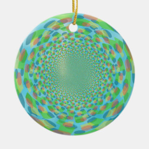 Multicolor receding design keramisch ornament