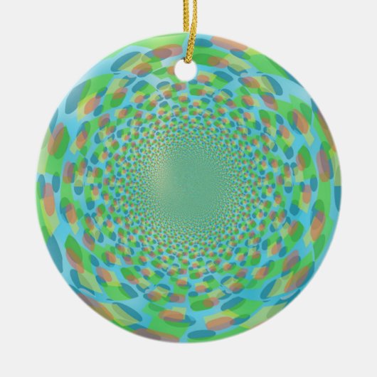 Multicolor receding design keramisch ornament (Voorkant)