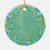 Multicolor receding design keramisch ornament (Achterkant)