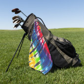 Multicolor regenboogstraal-Stropdas-kleurstof Golfhanddoek (Groen)