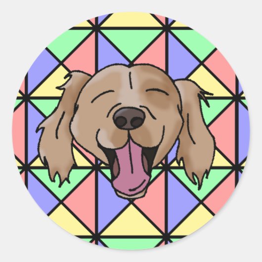 Multicolor Retriever Sticker (Voorkant)