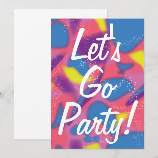 Multicolor Retro 90's Kaart (Voorkant / Achterkant)