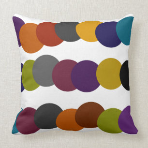 Multicolor Retro Bubble Graphic Kussen