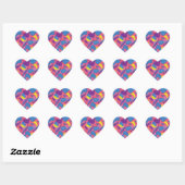 Multicolor Retro Hart Sticker (Vel)