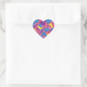 Multicolor Retro Hart Sticker (Tas)