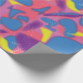 Multicolor Retro Neon Cadeaupapier (Hoek)