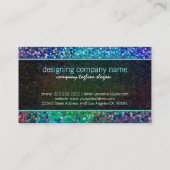 Multicolor Retro Sparkles & Glitter Patroon Visitekaartje (Achterkant)