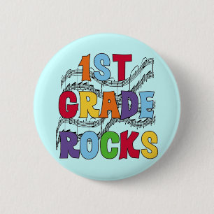 Multicolor Rocks-shirts van de eerste graad en cad Ronde Button 5,7 Cm
