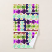 Multicolor Roos badkamerhanddoekset Bad Handdoek (Handdoek)