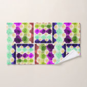 Multicolor Roos badkamerhanddoekset Bad Handdoek (Handdoek)