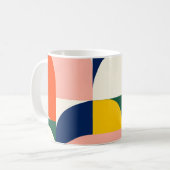 Multicolor Rounded Geometric Composition Koffiemok (Voorkant links)
