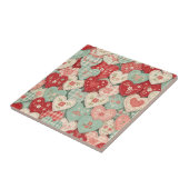 Multicolor Rustic Hart Quiltblok Tegeltje (Zijkant)