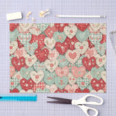 Multicolor Rustic Hart Quiltblok Tissuepapier (Craft)