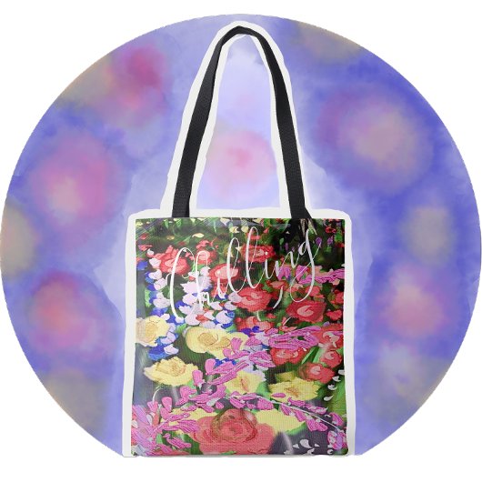 Multicolor schilderende briljante bloemen koelen tote bag